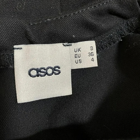 ASOS 4 black short sleeve peplum top - Picture 2 of 4